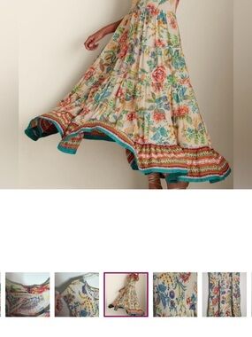 Soft Surroundings Floral Tiered Maxi Dress